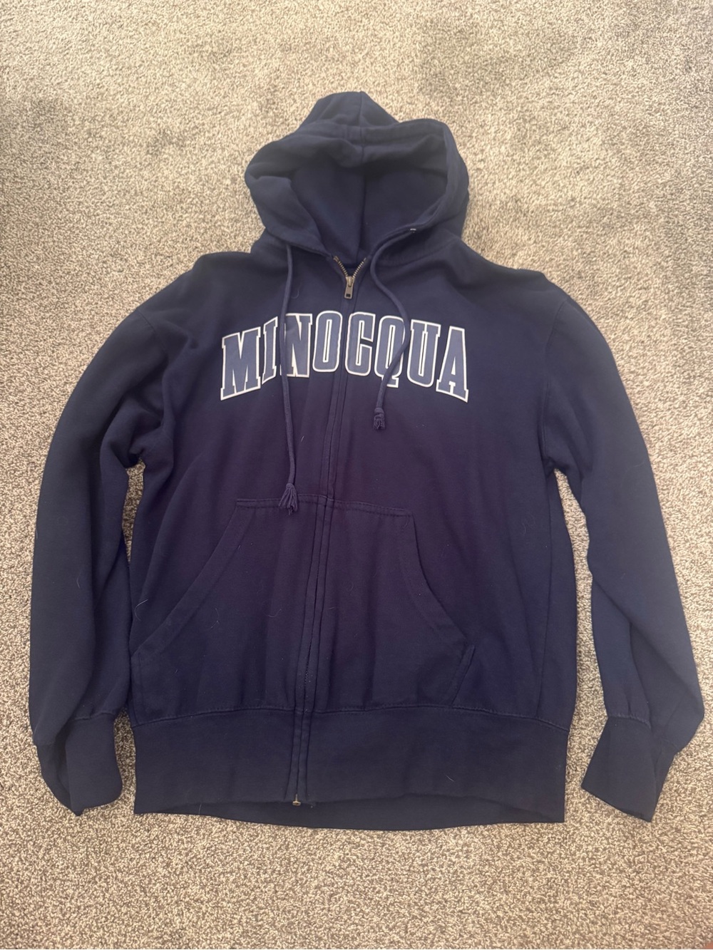 Minocqua Navy Full-Zip Hooded Sweatshirt